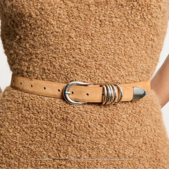 Tan Leather Women's Belt - Picture 2 of 5